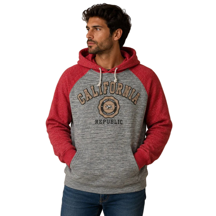 Passion-I California Republic Bear Hoodie XL Grey Red – Sweater & Hoodie product photo 1 | RewearableUK
