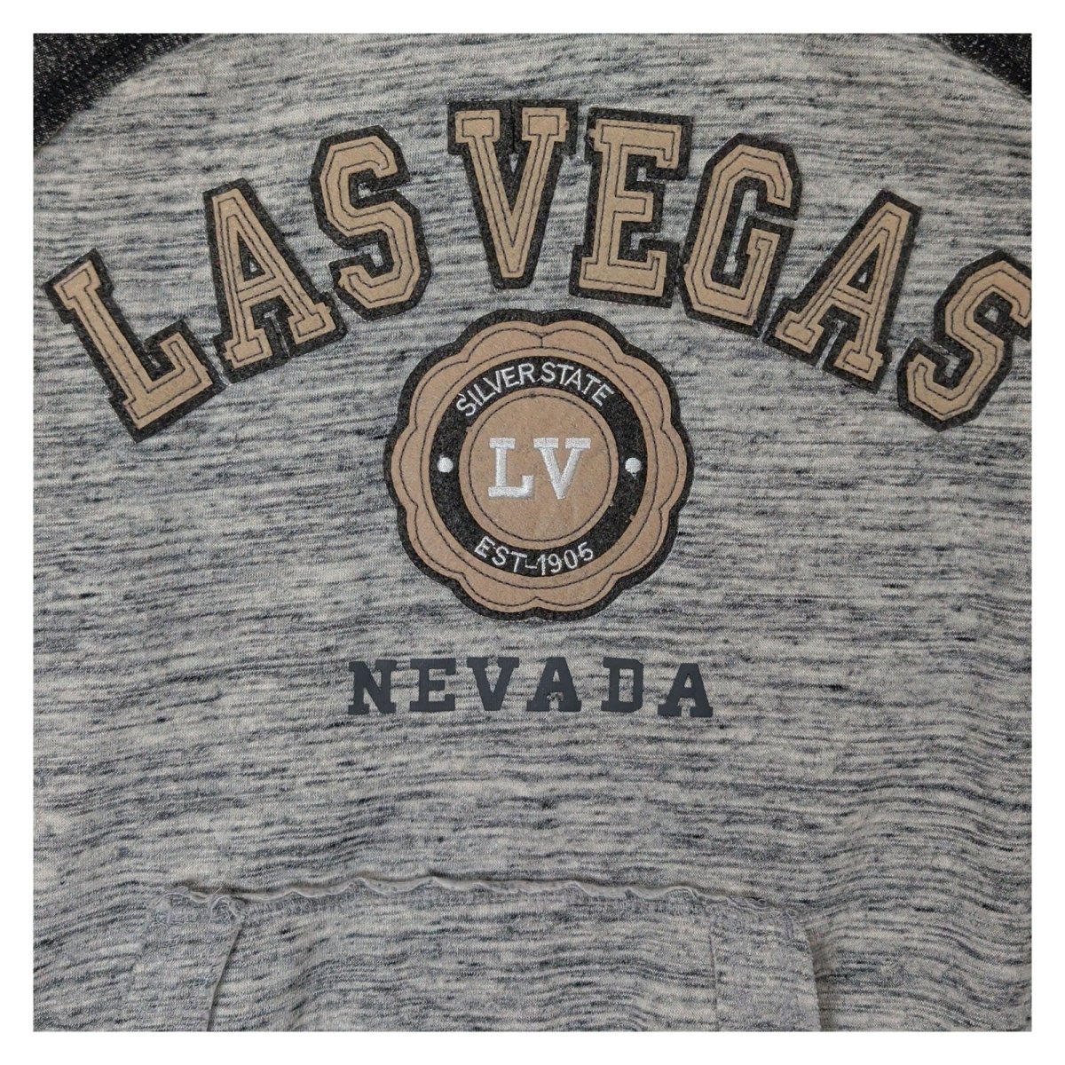 Passion-I Women's Las Vegas Hoodie S Grey Black Varsity Pullover Sweatshirt – product photo 2 | RewearableUK