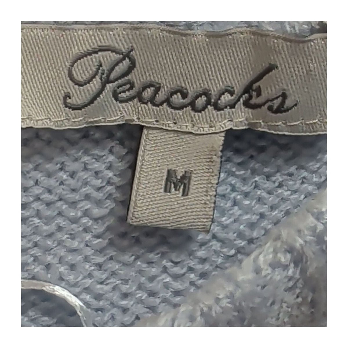 Peacocks Womens Santa Christmas Jumper M Blue Sequin Pom Nose Acrylic – product photo 4 | RewearableUK