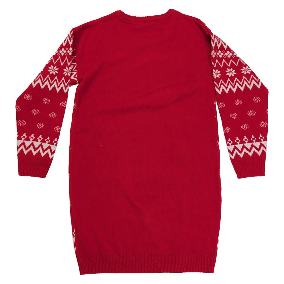 Pepperts Girls Christmas Jumper Dress Age 8-10 Red Fair Isle Longline Knit – Christmas Jumper Dress product photo 2 | RewearableUK