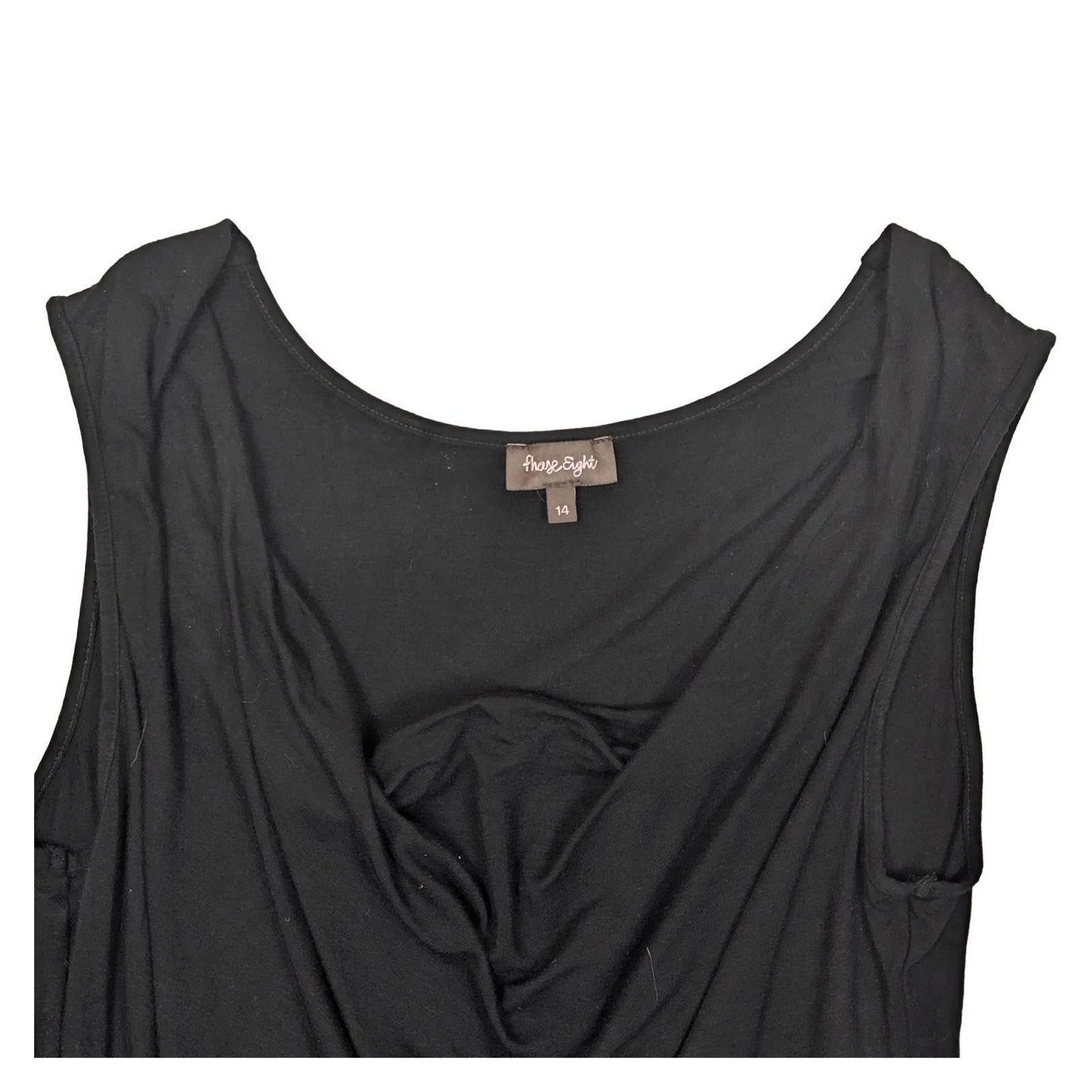 Phase Eight Black Cowl Neck Top UK 14 Sleeveless Draped Jersey Blouse Vest Work by Phase Eight – | RewearableUK
