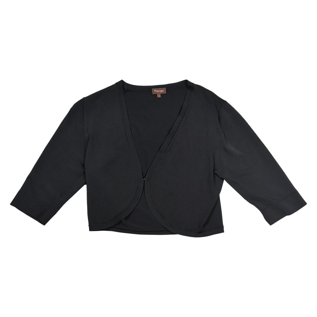 Phase Eight Black Cropped Bolero Cardigan UK 14 3/4 Sleeve Viscose Blend – product photo 1 | RewearableUK