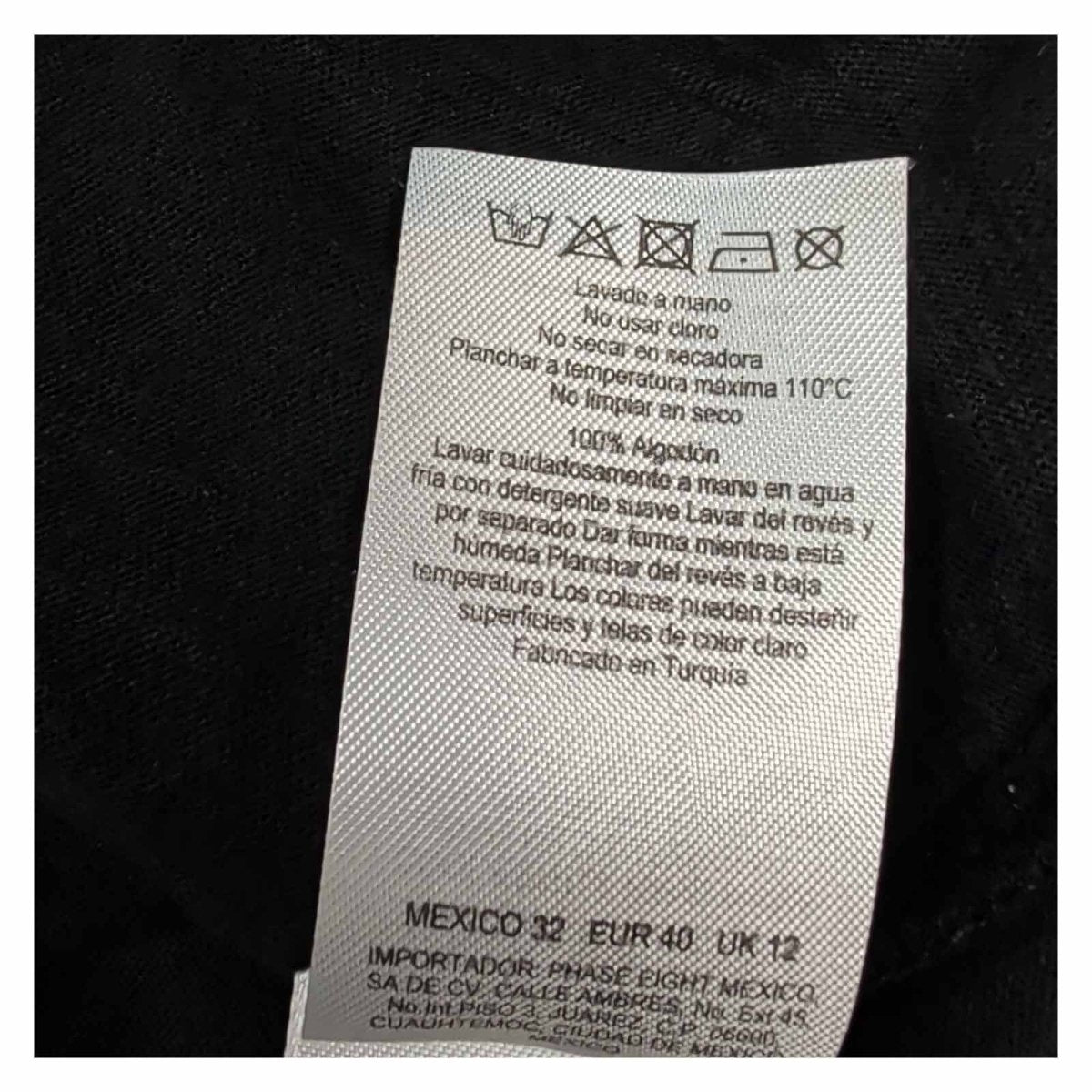 Phase Eight Black Gold Foil Heart Print Batwing Top UK 12 Cotton 3/4 Sleeve – product photo 6 | RewearableUK
