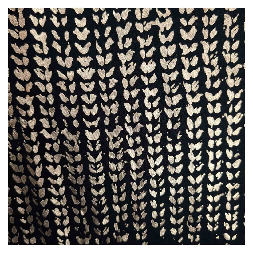 Phase Eight Black Gold Foil Heart Print Batwing Top UK 12 Cotton 3/4 Sleeve – product photo 3 | RewearableUK