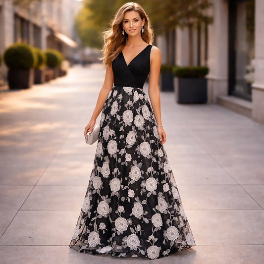 Phase Eight Black White Floral Maxi Dress UK 18 Sleeveless Occasion by Phase Eight – DRESSING | RewearableUK