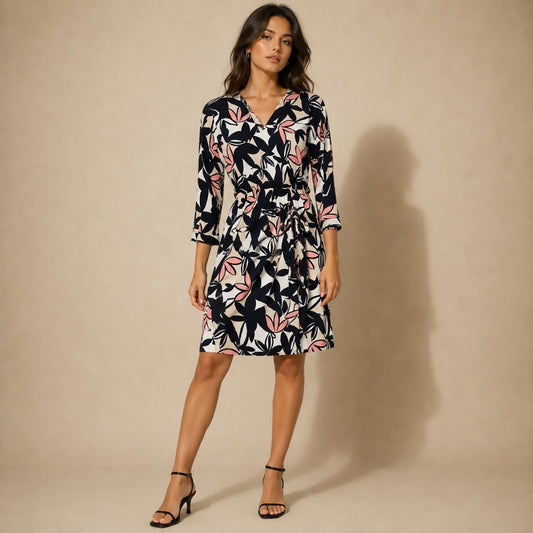 Phase Eight Floral Wrap Midi Dress UK 8 Navy Pink by Phase Eight – DRESSING | RewearableUK