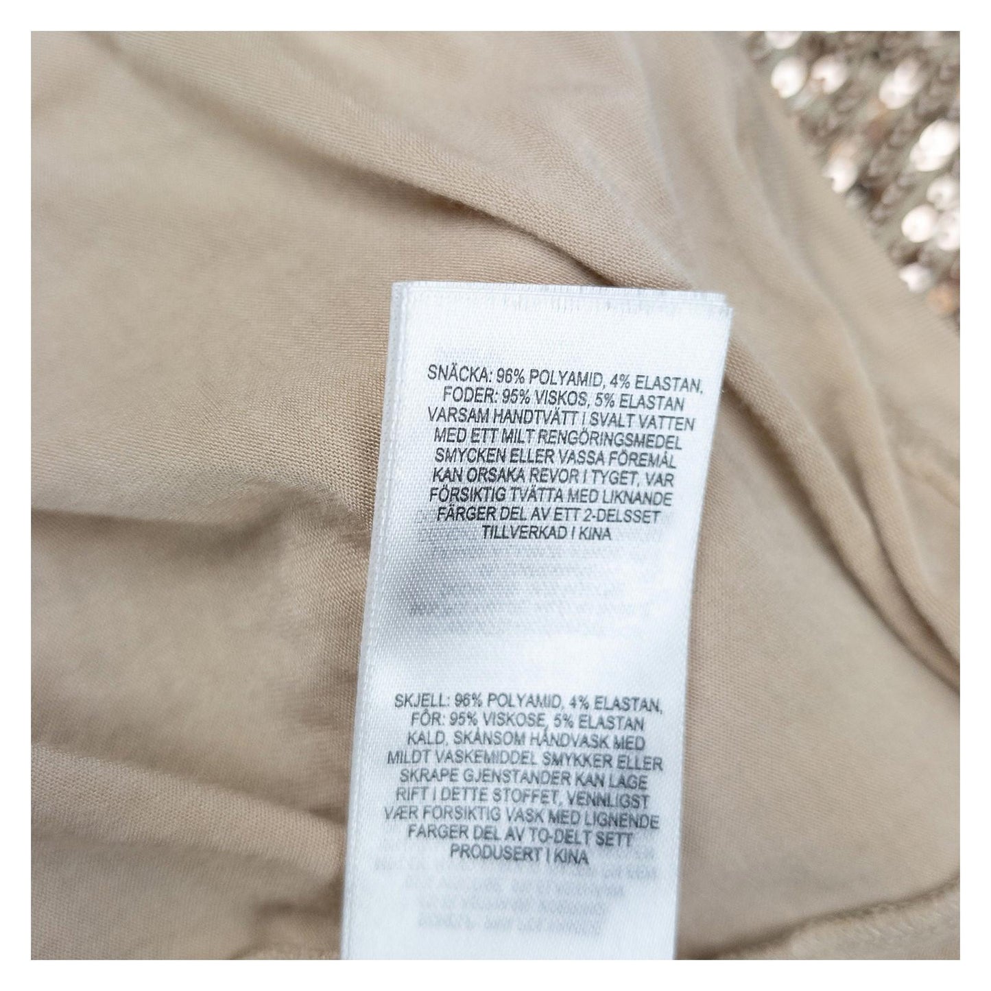 Phase Eight Gold Sequin Top Size UK 14 Champagne Choker V - Neck Party Sparkle by Phase Eight – | RewearableUK