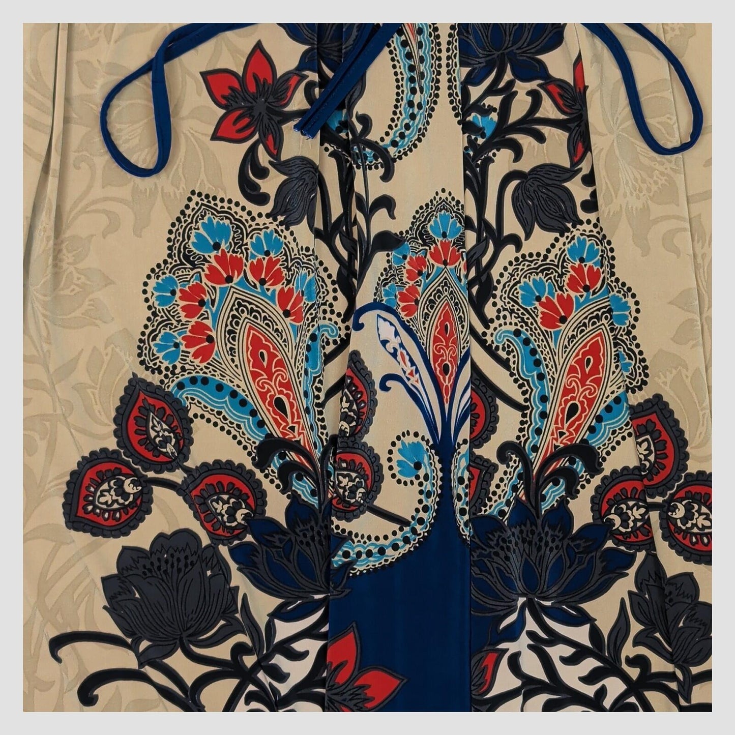 Phase Eight Maxi Dress Blue Paisley Boho UK 10 - 12 No Size Label Long by Phase Eight – DRESSING | RewearableUK
