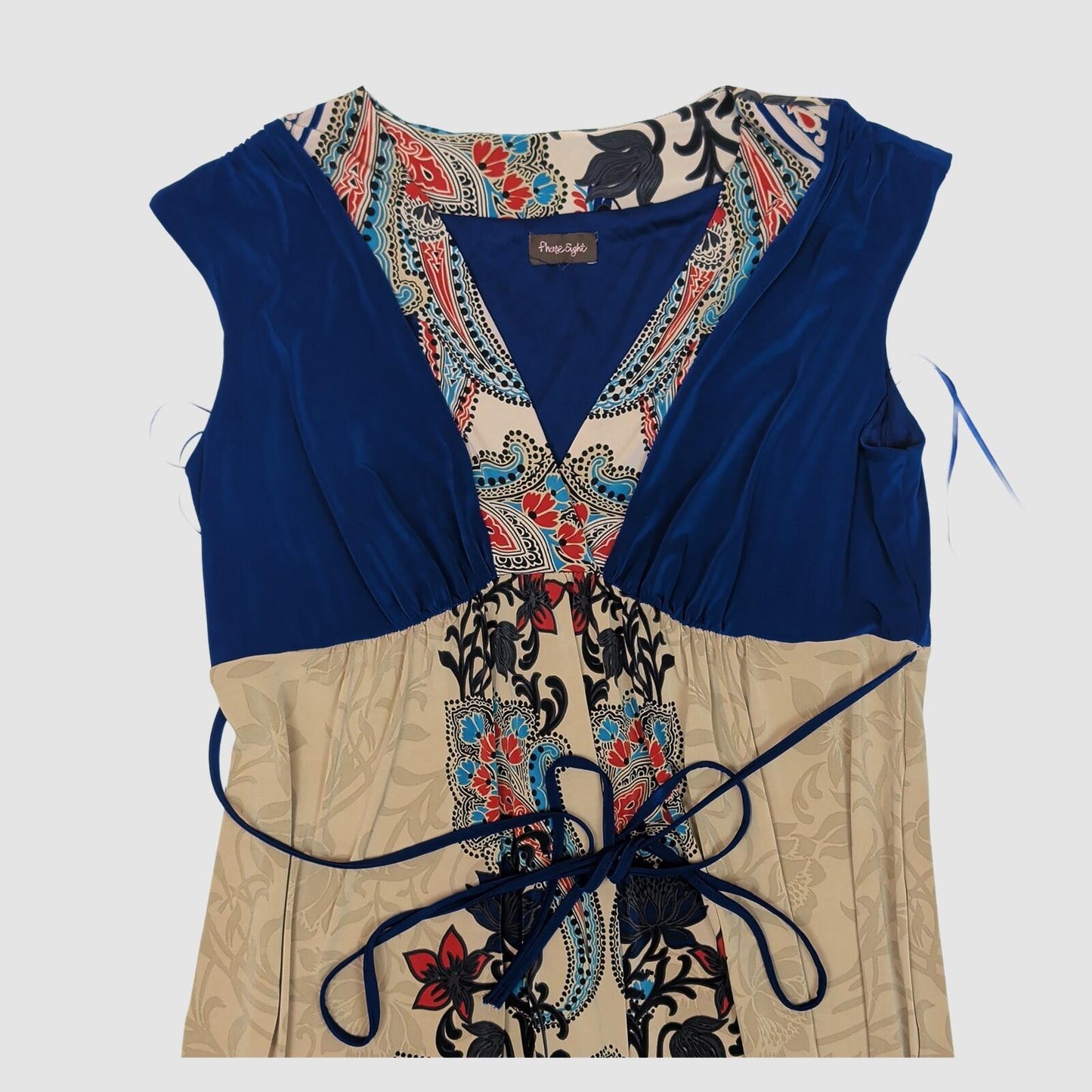 Phase Eight Maxi Dress Blue Paisley Boho UK 10 - 12 No Size Label Long by Phase Eight – DRESSING | RewearableUK