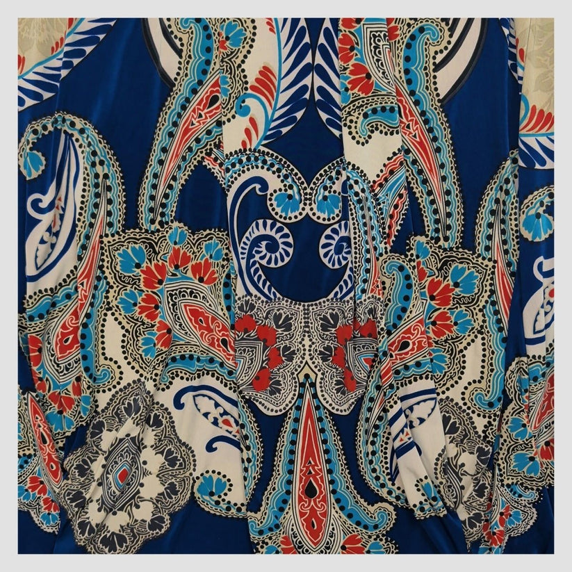 Phase Eight Maxi Dress Blue Paisley Boho UK 10 - 12 No Size Label Long by Phase Eight – DRESSING | RewearableUK