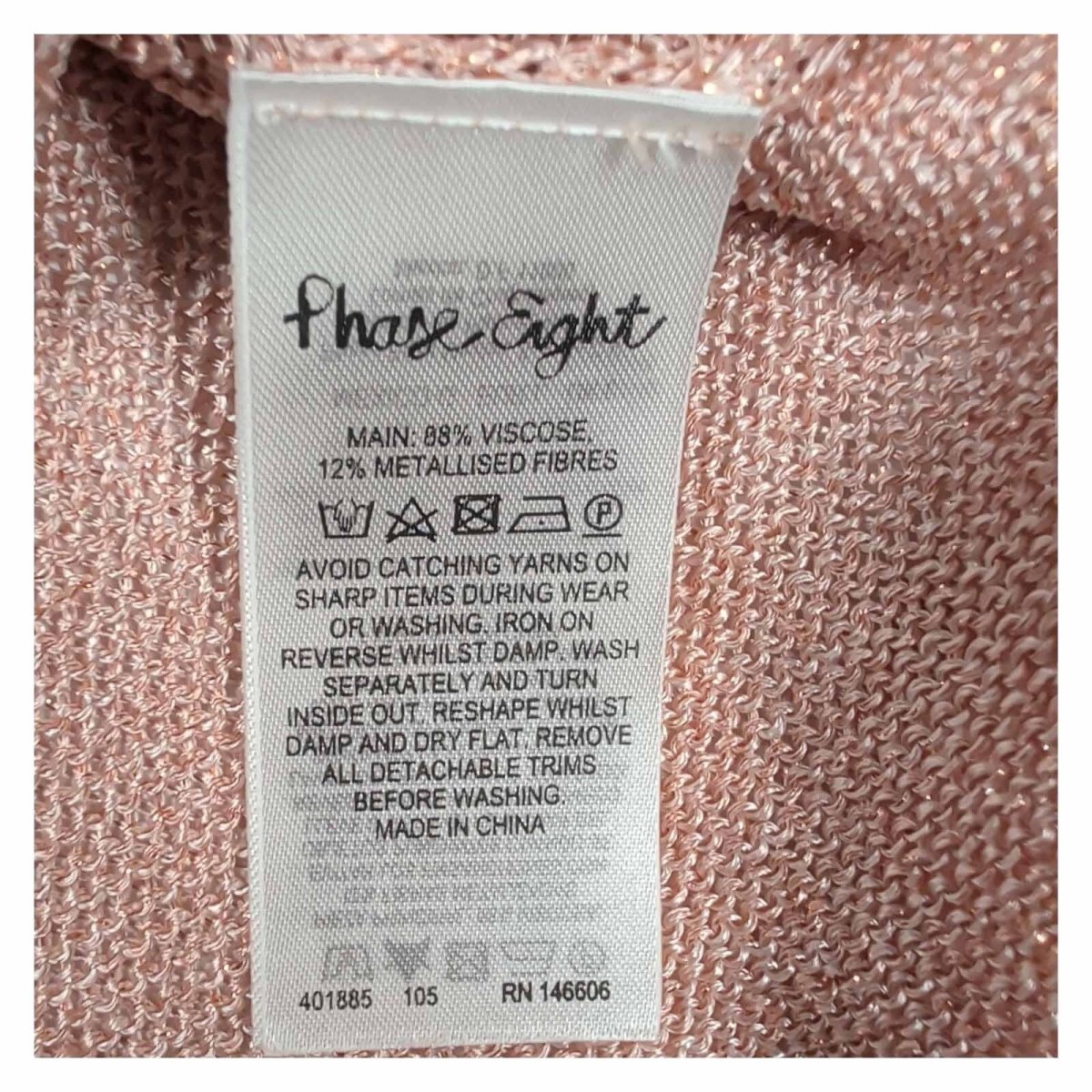 Phase Eight Mea Nude Shimmer Knit Jumper L UK 16 18 NWT Necklace Missing – product photo 5 | RewearableUK