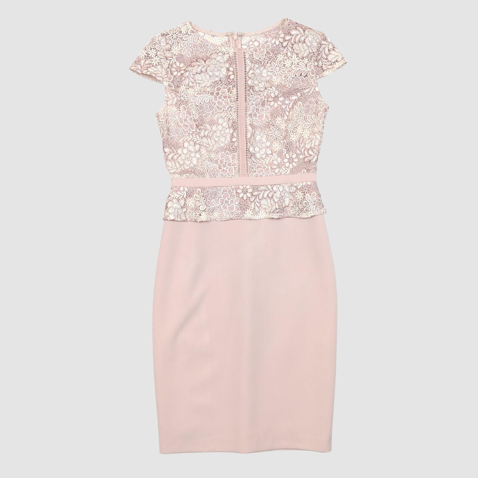 Phase Eight Nude Lace Pencil Dress UK 10 Elegant Occasion Knee Length by Phase Eight – | RewearableUK