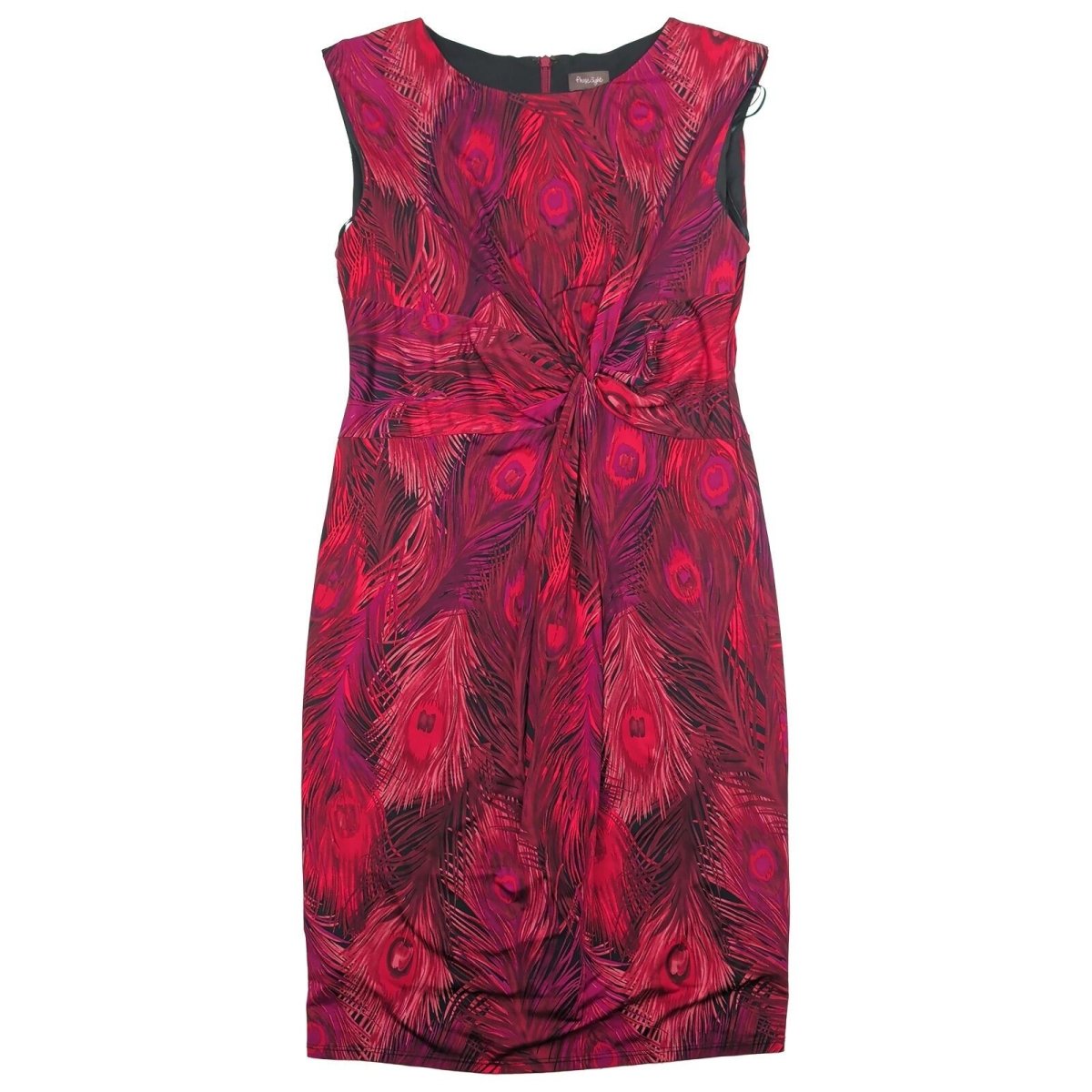 Phase Eight Pink Feather Print Dress UK 16 Stretch Occasion Party by Phase Eight – | RewearableUK