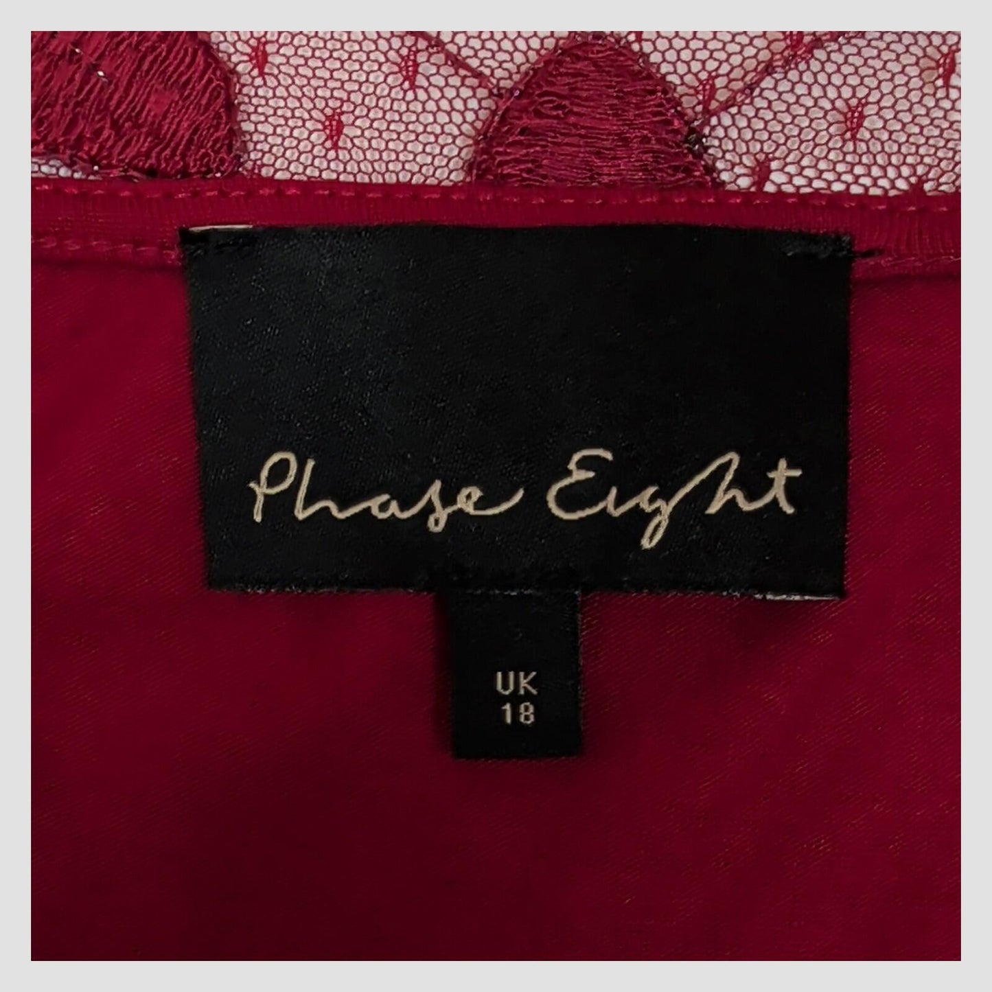 Phase Eight Red Floral Lace Dress UK 18 Embroidered Occasion Party Shift by Phase Eight – DRESSING | RewearableUK