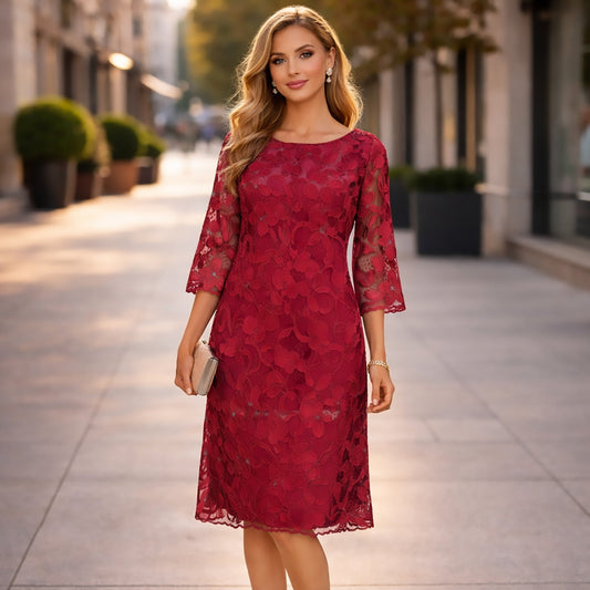 Phase Eight Red Floral Lace Dress UK 18 Embroidered Occasion Party Shift by Phase Eight – DRESSING | RewearableUK