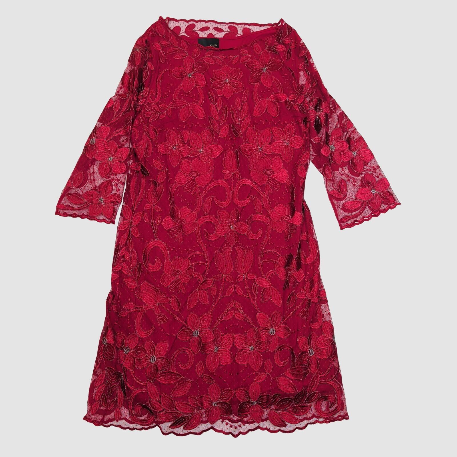 Phase Eight Red Floral Lace Dress UK 18 Embroidered Occasion Party Shift by Phase Eight – DRESSING | RewearableUK