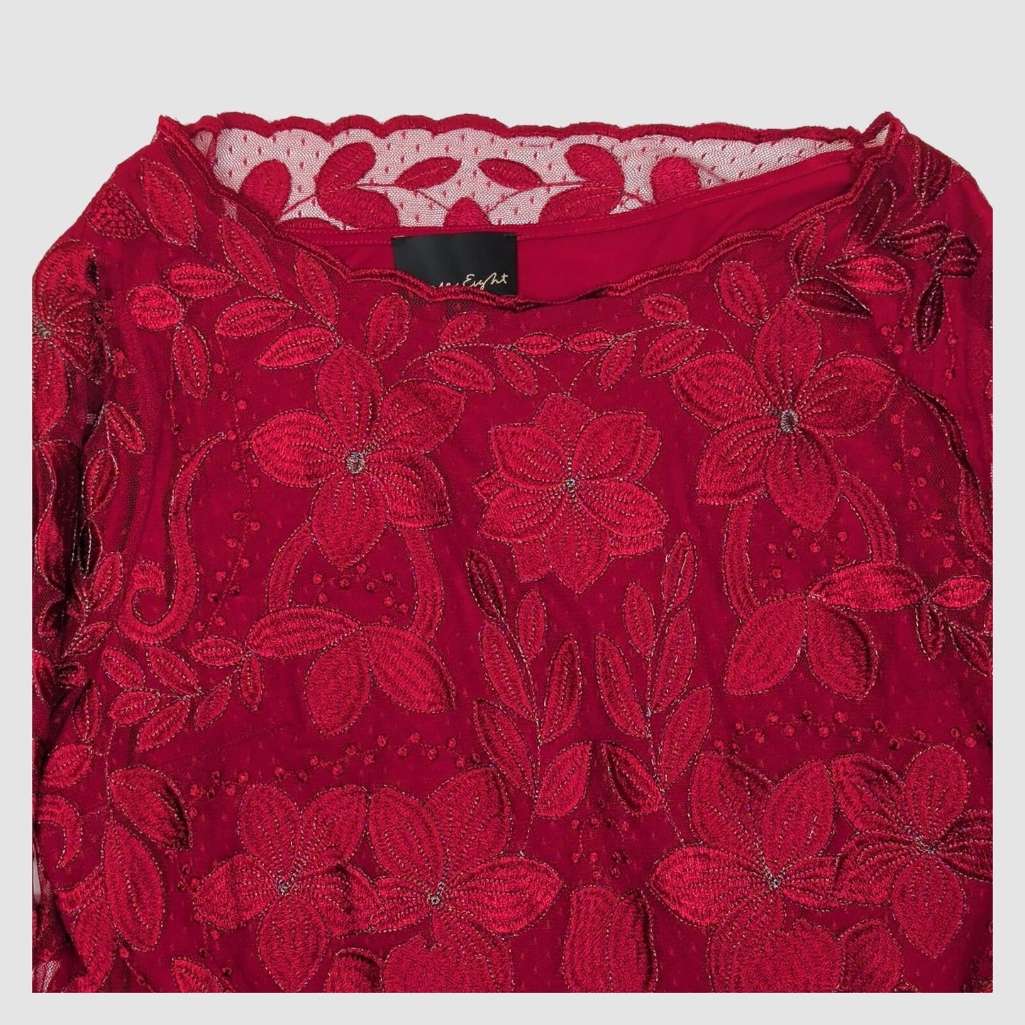 Phase Eight Red Floral Lace Dress UK 18 Embroidered Occasion Party Shift by Phase Eight – DRESSING | RewearableUK