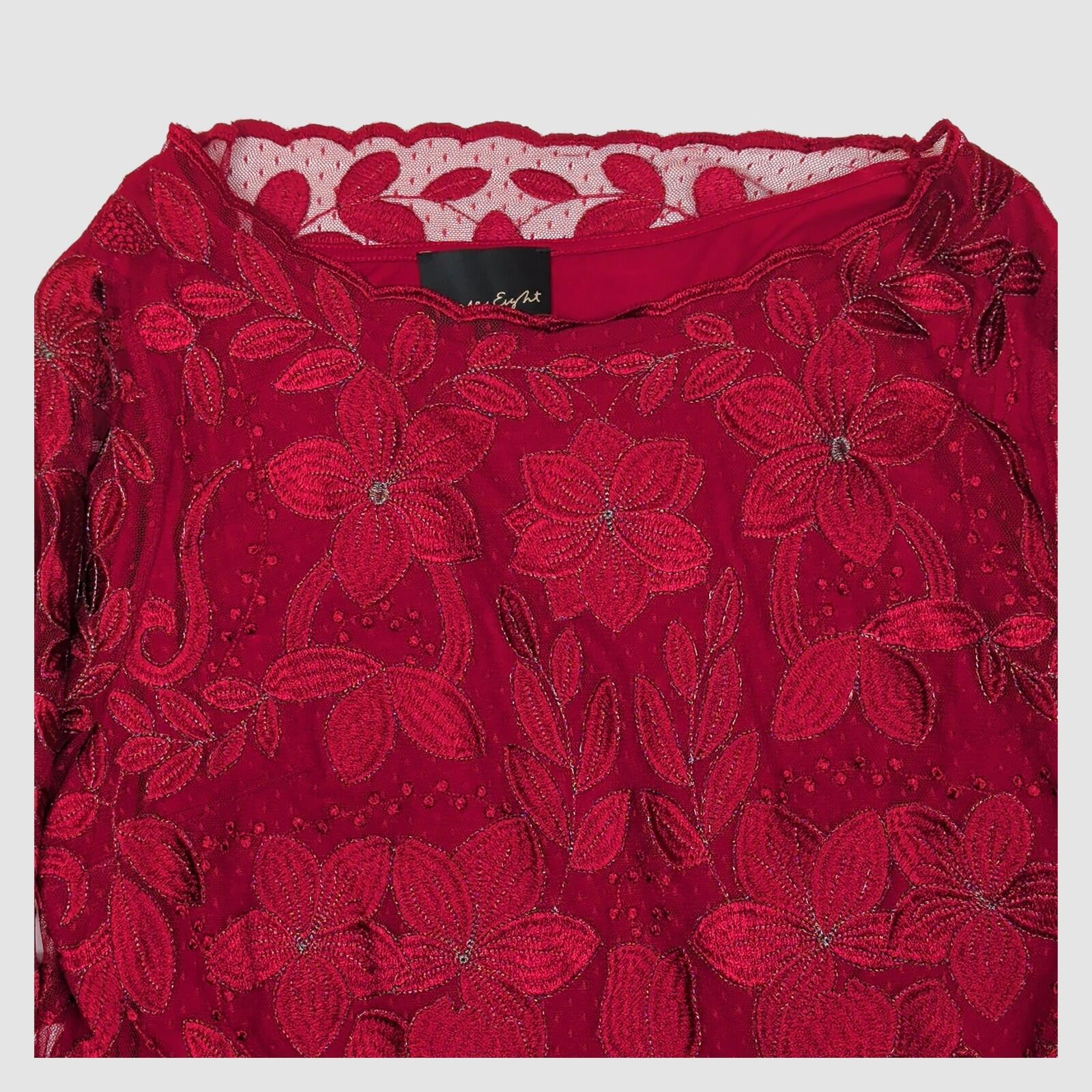 Phase Eight Red Floral Lace Dress UK 18 Embroidered Occasion Party Shift by Phase Eight – DRESSING | RewearableUK
