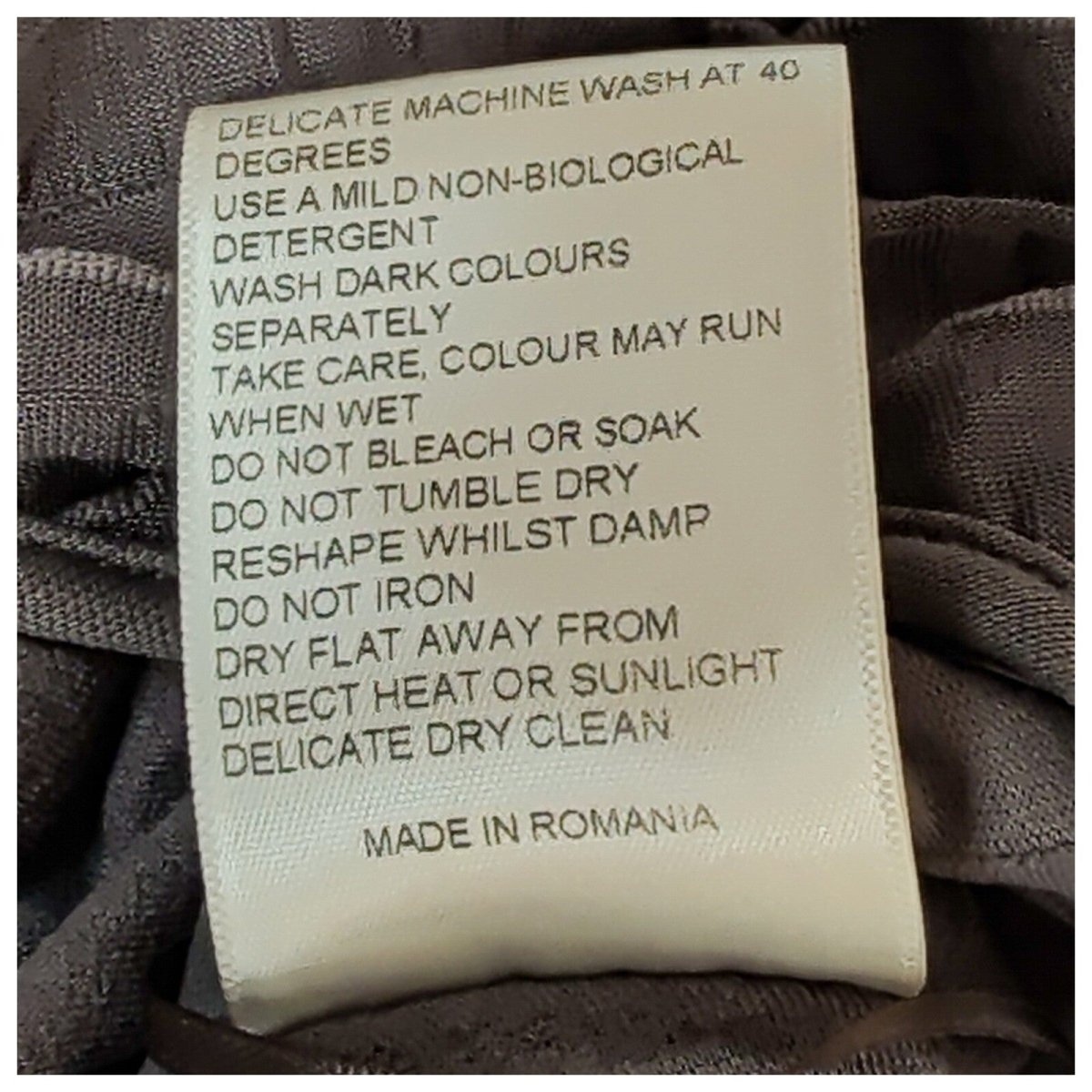 Phase Eight Ruffle Dress UK 10 Grey Taupe Textured Stretch Occasion – product photo 4 | RewearableUK