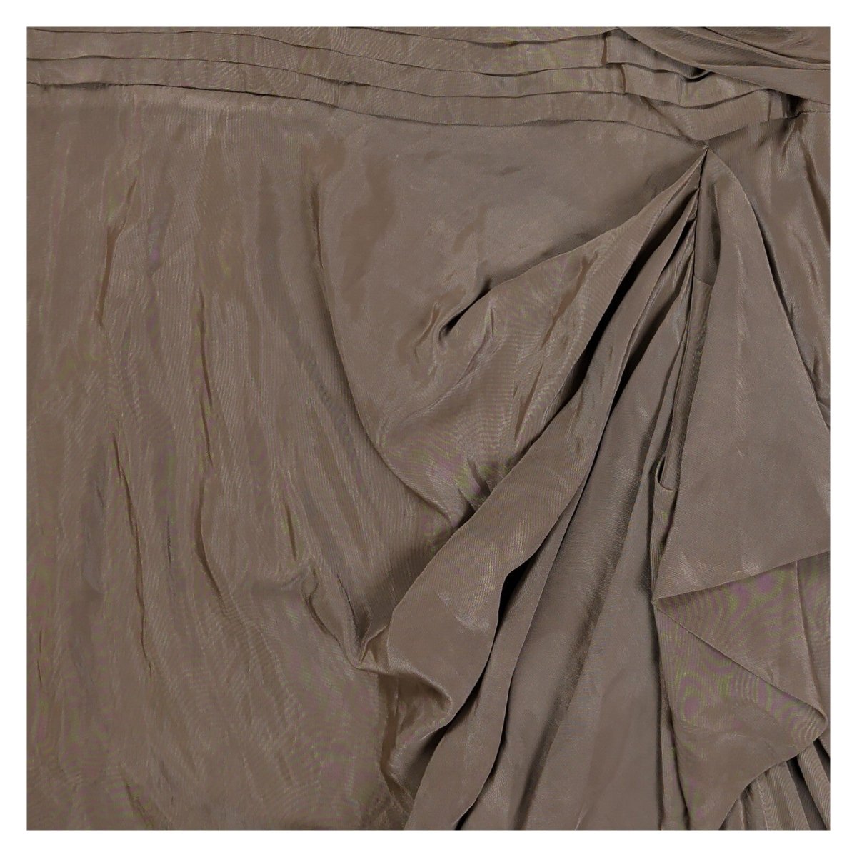Phase Eight Taupe Satin Effect Dress UK 12 Draped Ruched Wedding Guest Occasion – product photo 2 | RewearableUK