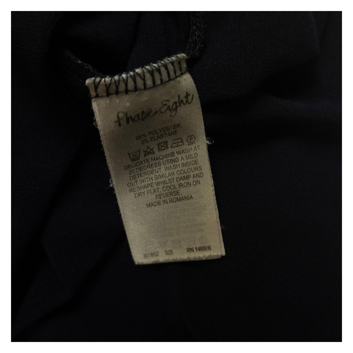 Phase Eight Top Blouse UK 14 Navy Blue Cape Sleeve Overlay Smart Party by Phase Eight – | RewearableUK