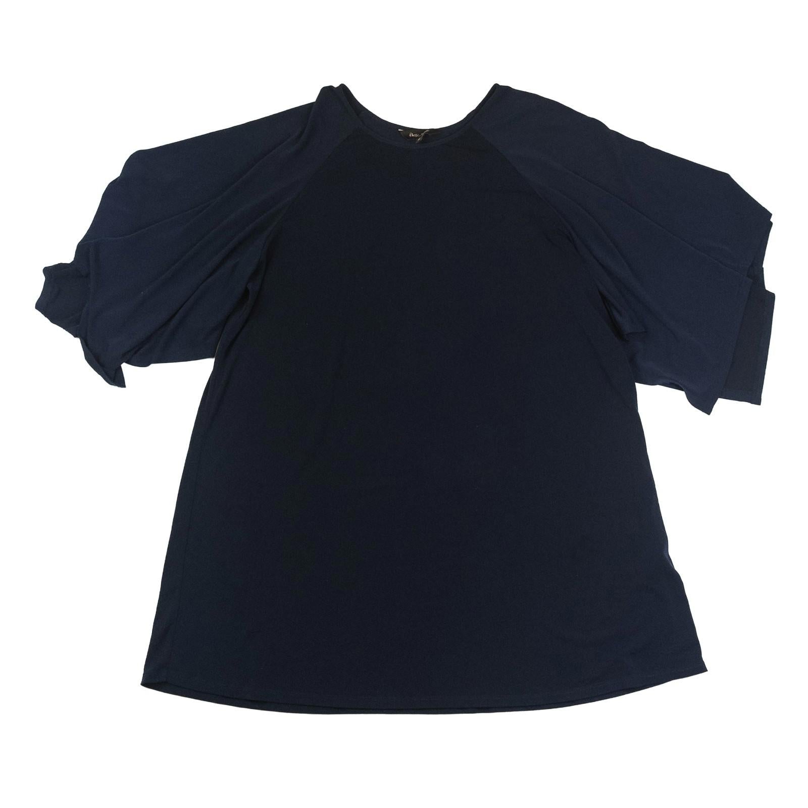 Phase Eight Top Blouse UK 14 Navy Blue Cape Sleeve Overlay Smart Party by Phase Eight – | RewearableUK