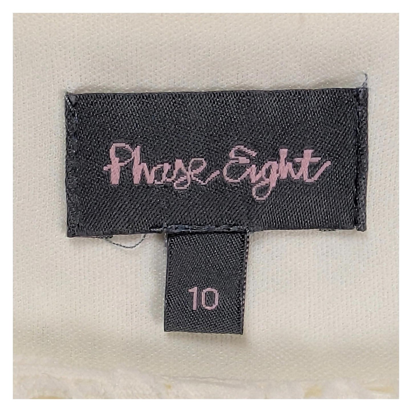 Phase Eight Top Size 10 White Floral Lace 3/4 Sleeve Stretch Lined Blouse by Phase Eight – | RewearableUK