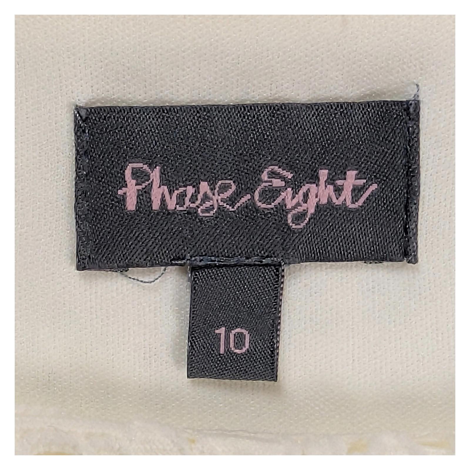 Phase Eight Top Size 10 White Floral Lace 3/4 Sleeve Stretch Lined Blouse by Phase Eight – | RewearableUK