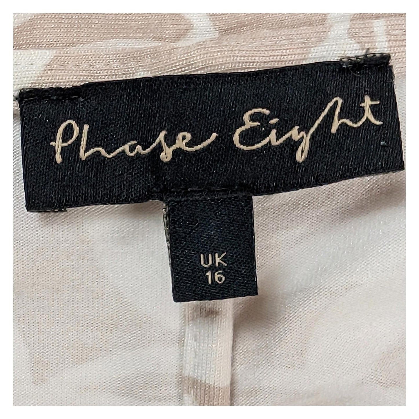 Phase Eight Top Size 16 Beige Floral V Neck Ruched Side Viscose Blend by Phase Eight – | RewearableUK