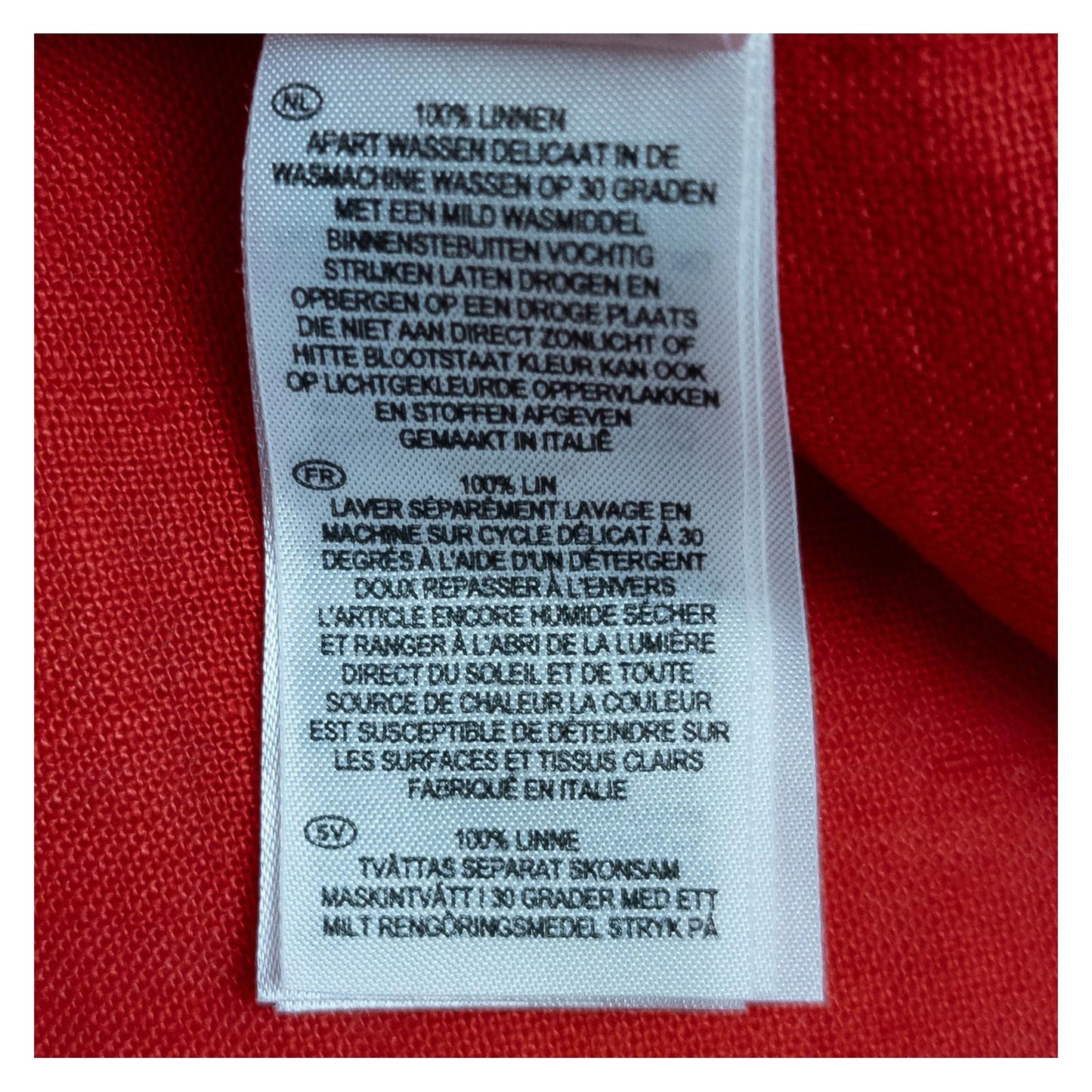 Phase Eight Woman Red Linen Top Size UK 14 Tunic Blouse Bell Sleeve Made Italy by Phase Eight – | RewearableUK