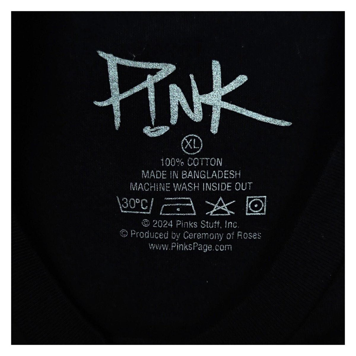 P!NK Rainbow Praise Summer Carnival 2024 Tour T-Shirt XL Black Official – product photo 5 | RewearableUK
