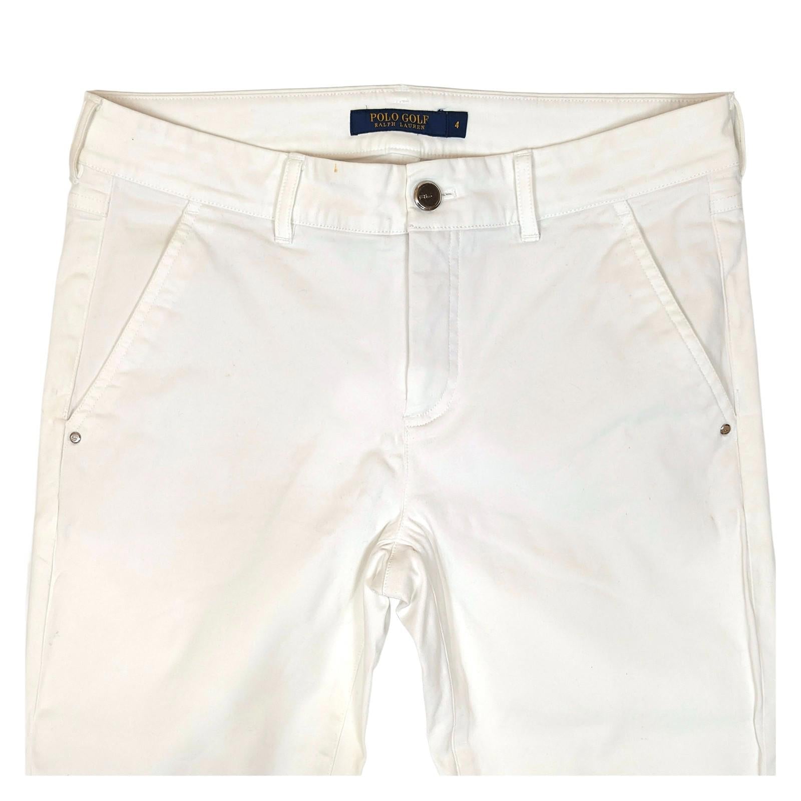 polo golf ralph lauren women size us 4 white stretch chino trousers pants by Ralph Lauren – | RewearableUK