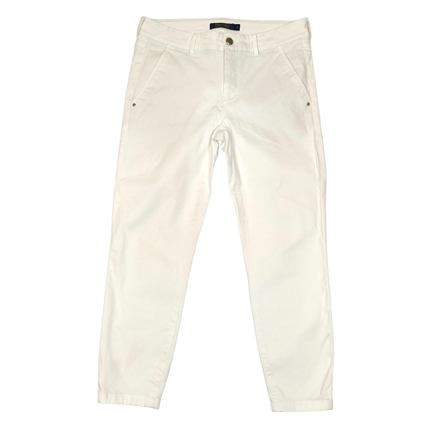 polo golf ralph lauren women size us 4 white stretch chino trousers pants by Ralph Lauren – | RewearableUK