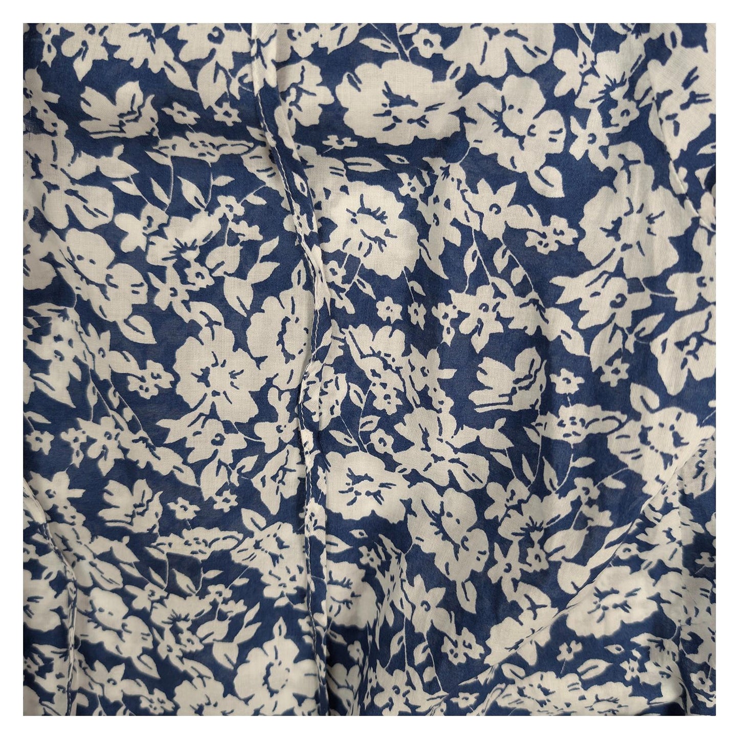 Polo Ralph Lauren Blouse Size M Blue White Floral Cotton Tie Neck NWT by Polo Ralph Lauren – blouse | RewearableUK