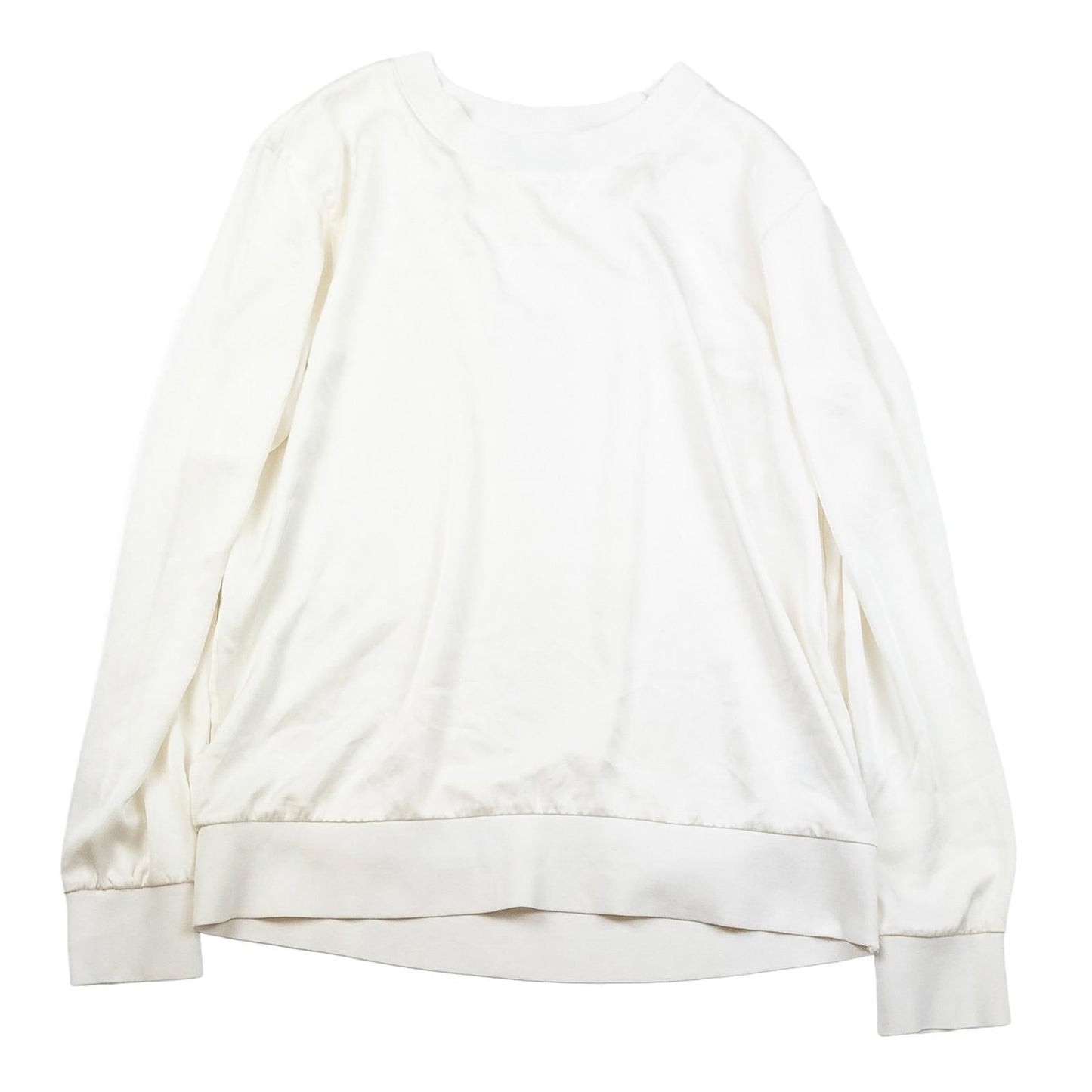 Polo Ralph Lauren Cream Long Sleeve Top Size M Triacetate Blend Crew Neck Ribbed by Polo Ralph Lauren – | RewearableUK