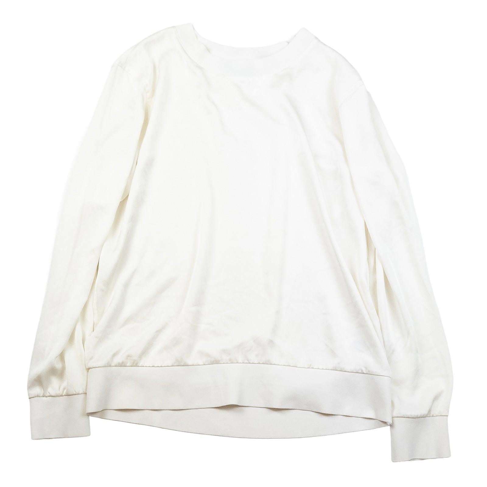 Polo Ralph Lauren Cream Long Sleeve Top Size M Triacetate Blend Crew Neck Ribbed by Polo Ralph Lauren – | RewearableUK