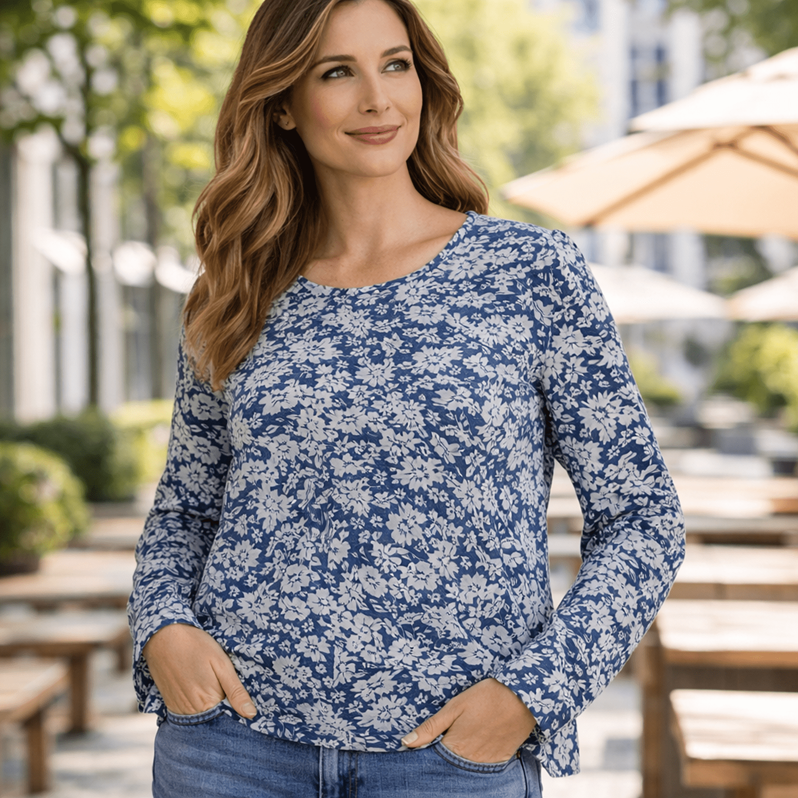 Polo Ralph Lauren Floral Cotton Blouse Womens M by Polo Ralph Lauren – blouse | RewearableUK