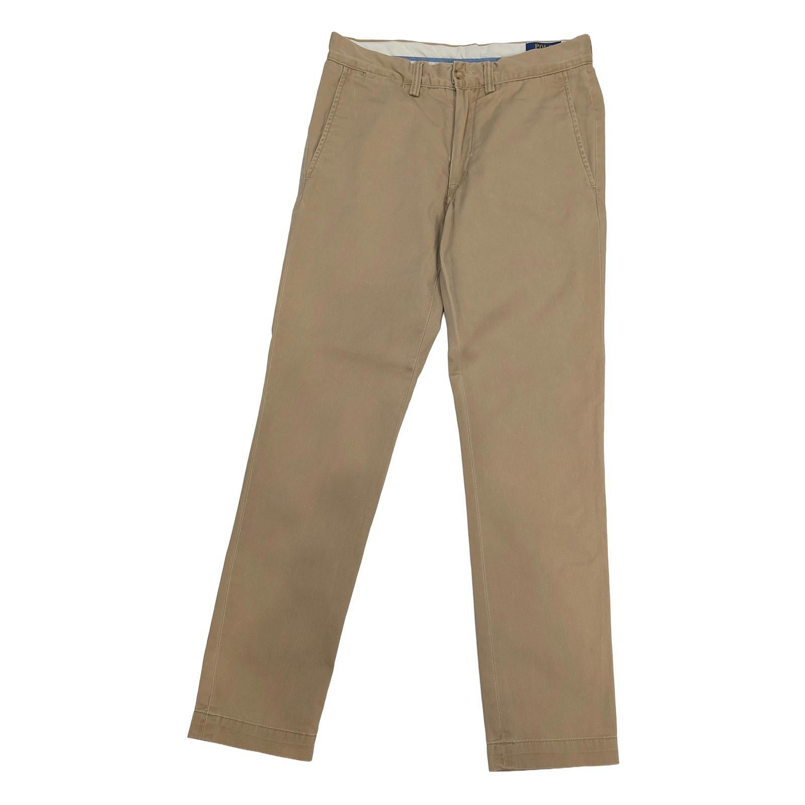 polo ralph lauren mens chino trousers size w 30 l 32 beige regular cotton by Polo Ralph Lauren – | RewearableUK