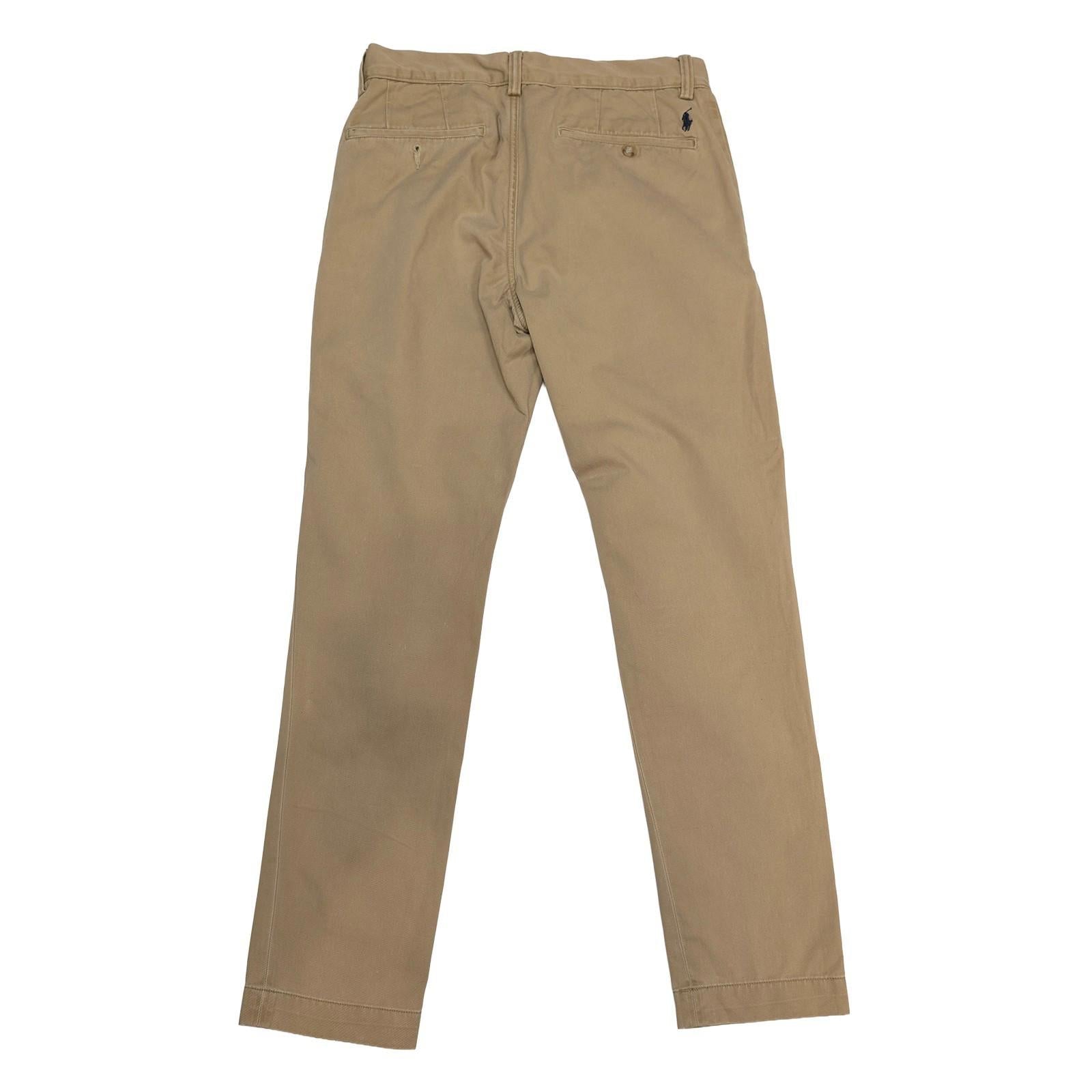 polo ralph lauren mens chino trousers size w 30 l 32 beige regular cotton by Polo Ralph Lauren – | RewearableUK