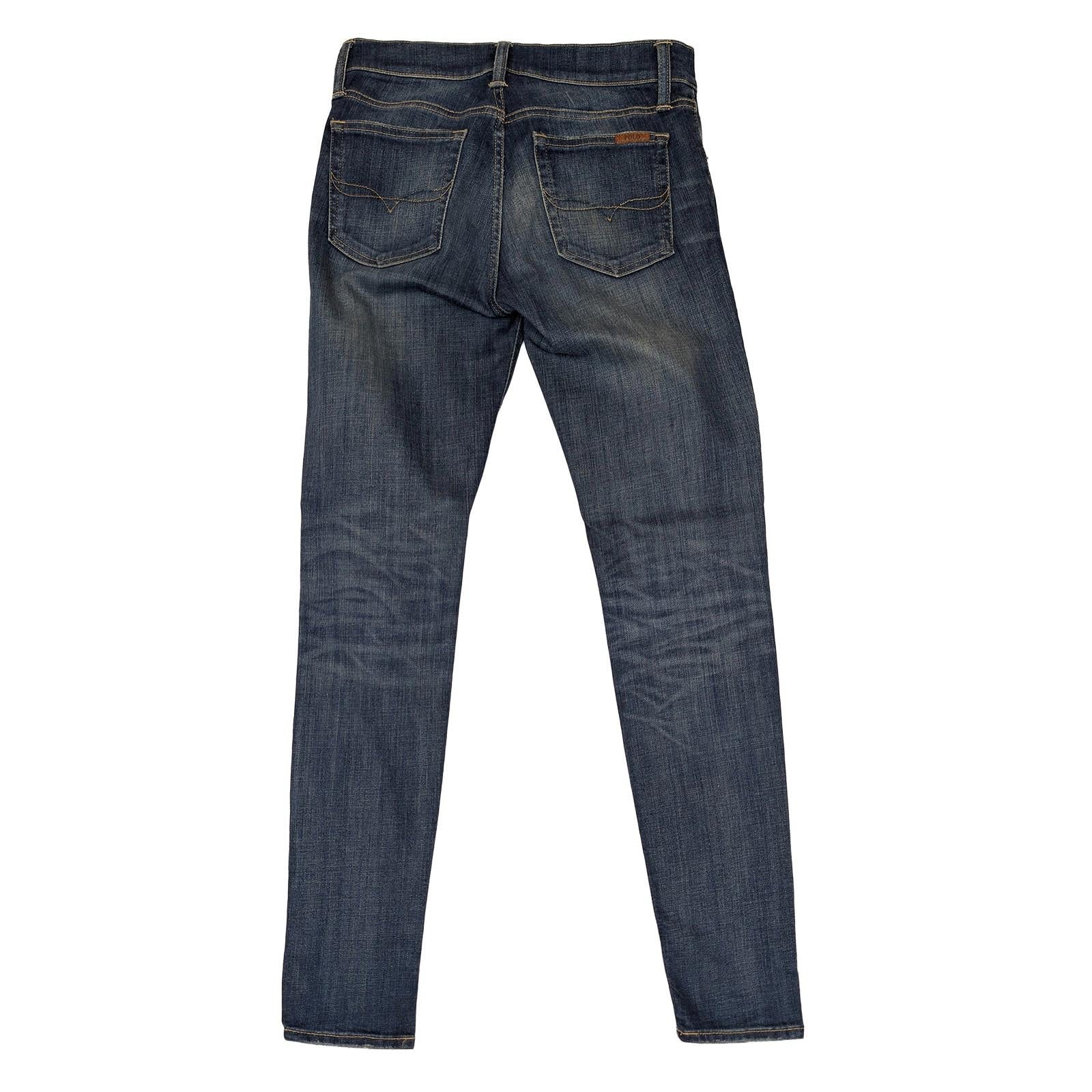 polo ralph lauren womens faded blue stretch skinny denim jeans size 27 by Polo Ralph Lauren – | RewearableUK