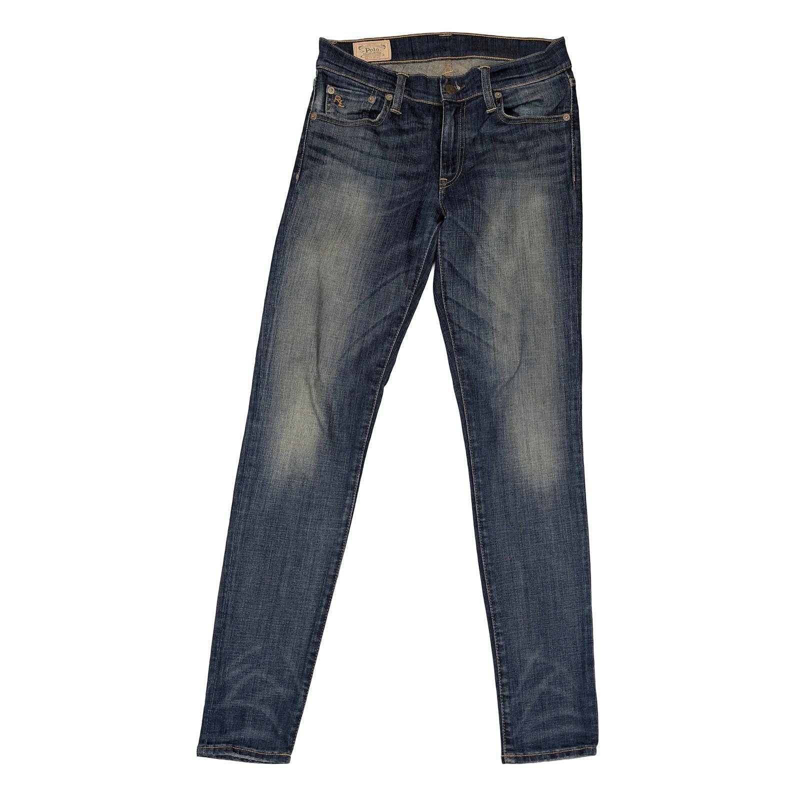polo ralph lauren womens faded blue stretch skinny denim jeans size 27 by Polo Ralph Lauren – | RewearableUK