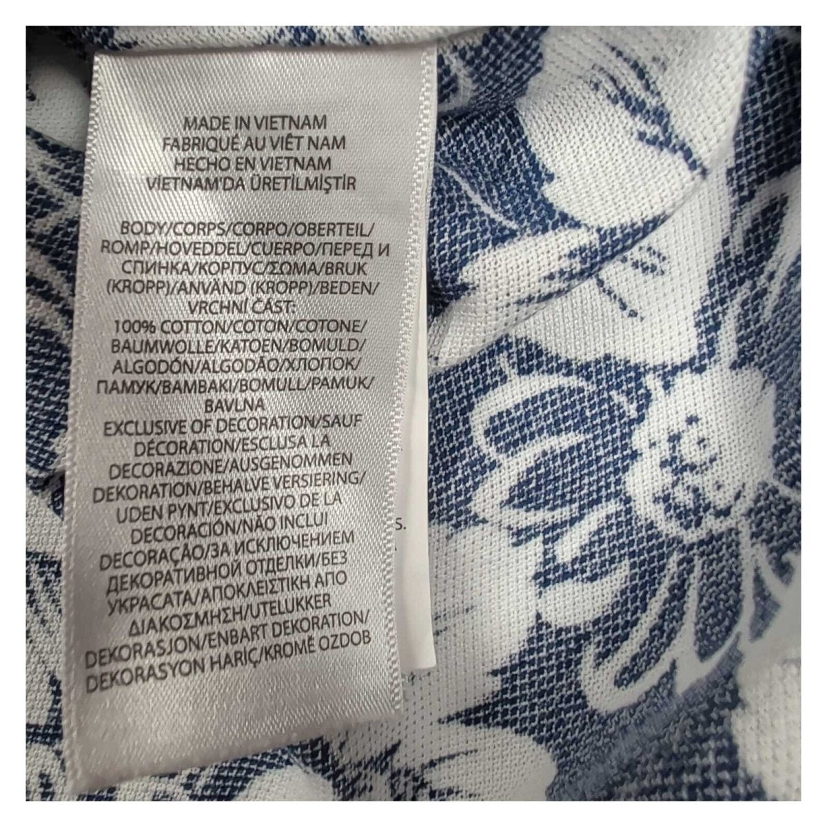 Polo Ralph Lauren Women's Knit Oxford Shirt M Blue White Floral Cotton Logo – product photo 6 | RewearableUK
