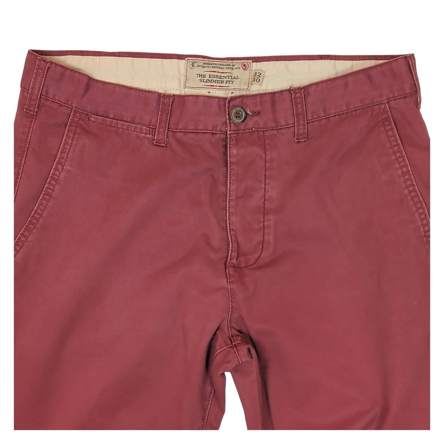 premium apparel gb archive edition mens w32 l30 maroon slim fit chinos pants by matalan – | RewearableUK