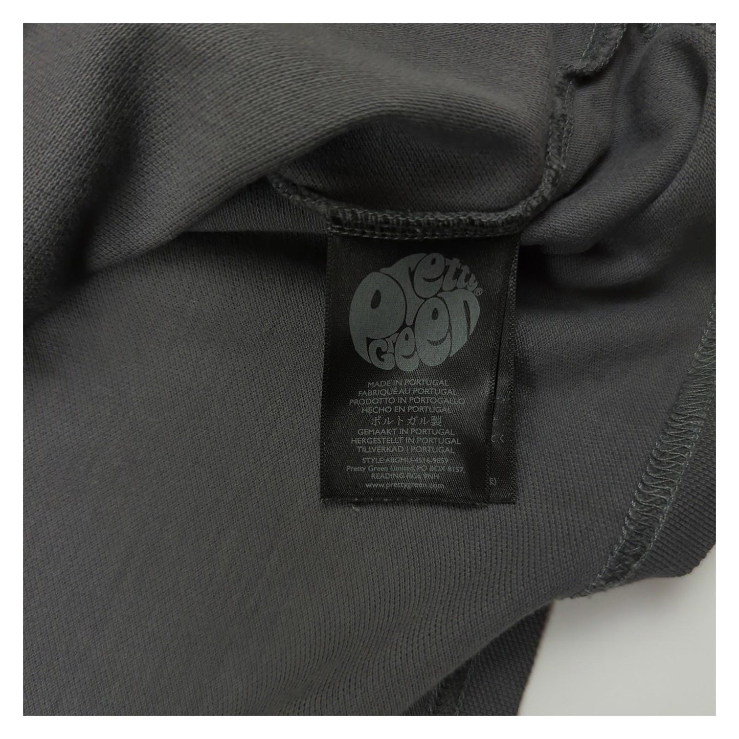 Pretty Green Pretty Green Men's Grey Cotton Polo Shirt Size Medium Casual Short Sleeve T-Shirts RewearableUK