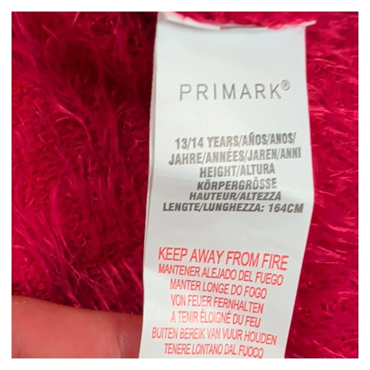 Primark Girls Christmas Jumper Age 13-14 Red Fluffy Sequin Reindeer Xmas – product photo 4 | RewearableUK