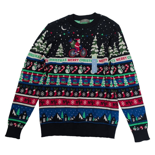 Primark Men's Christmas Jumper Large Santa Bicycle Fair Isle Knit NWT – product photo 1 | RewearableUK