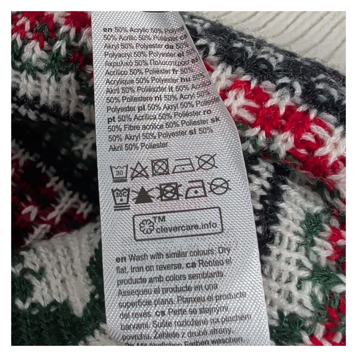 Primark Men's Christmas Jumper M Cream Ski Teddy Bear Fair Isle Xmas Sweater – product photo 4 | RewearableUK