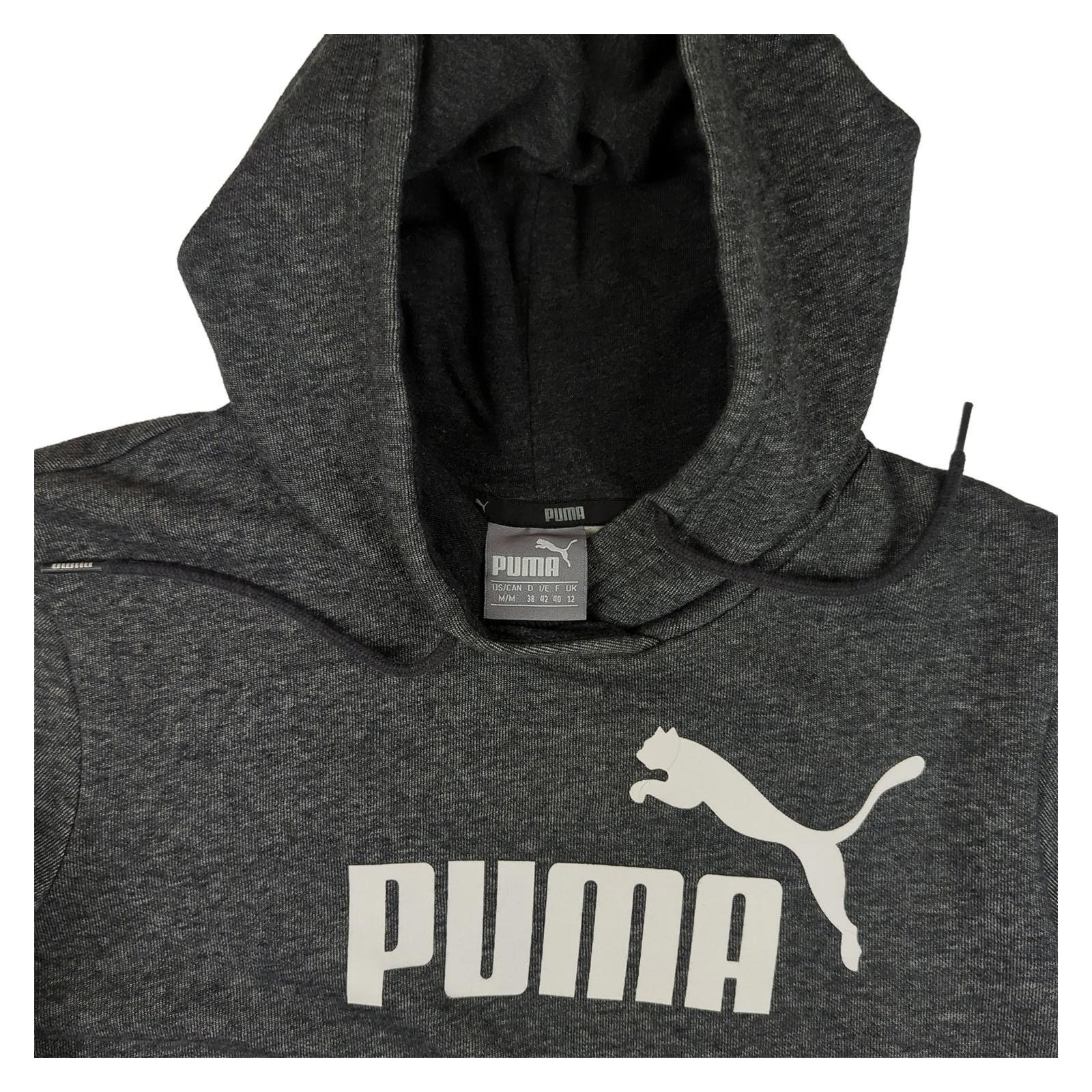 PUMA Puma Men’s Hoodie Dark Grey Pullover Size UK 12 • Sustainable Casual Wear Sweater & Hoodie RewearableUK