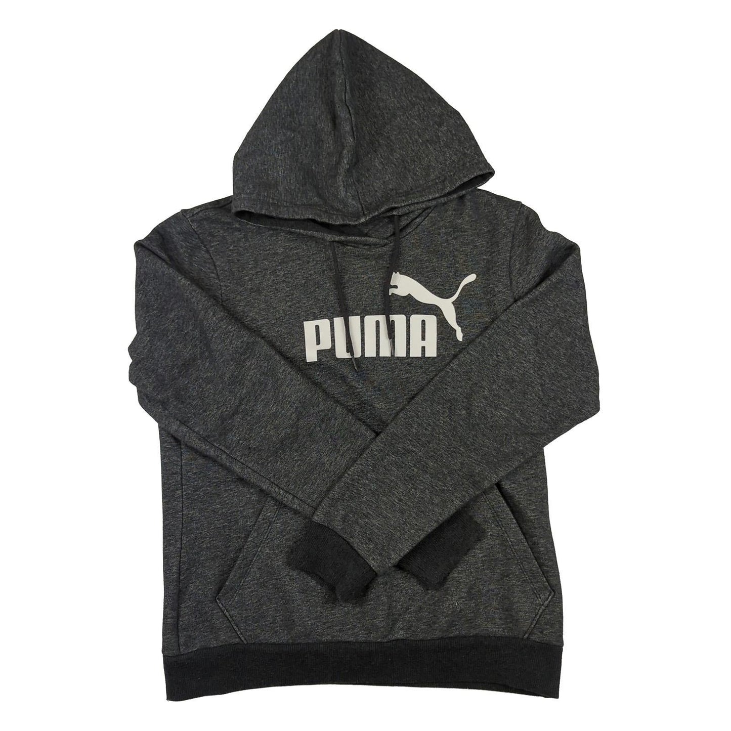PUMA Puma Men’s Hoodie Dark Grey Pullover Size UK 12 • Sustainable Casual Wear Sweater & Hoodie RewearableUK