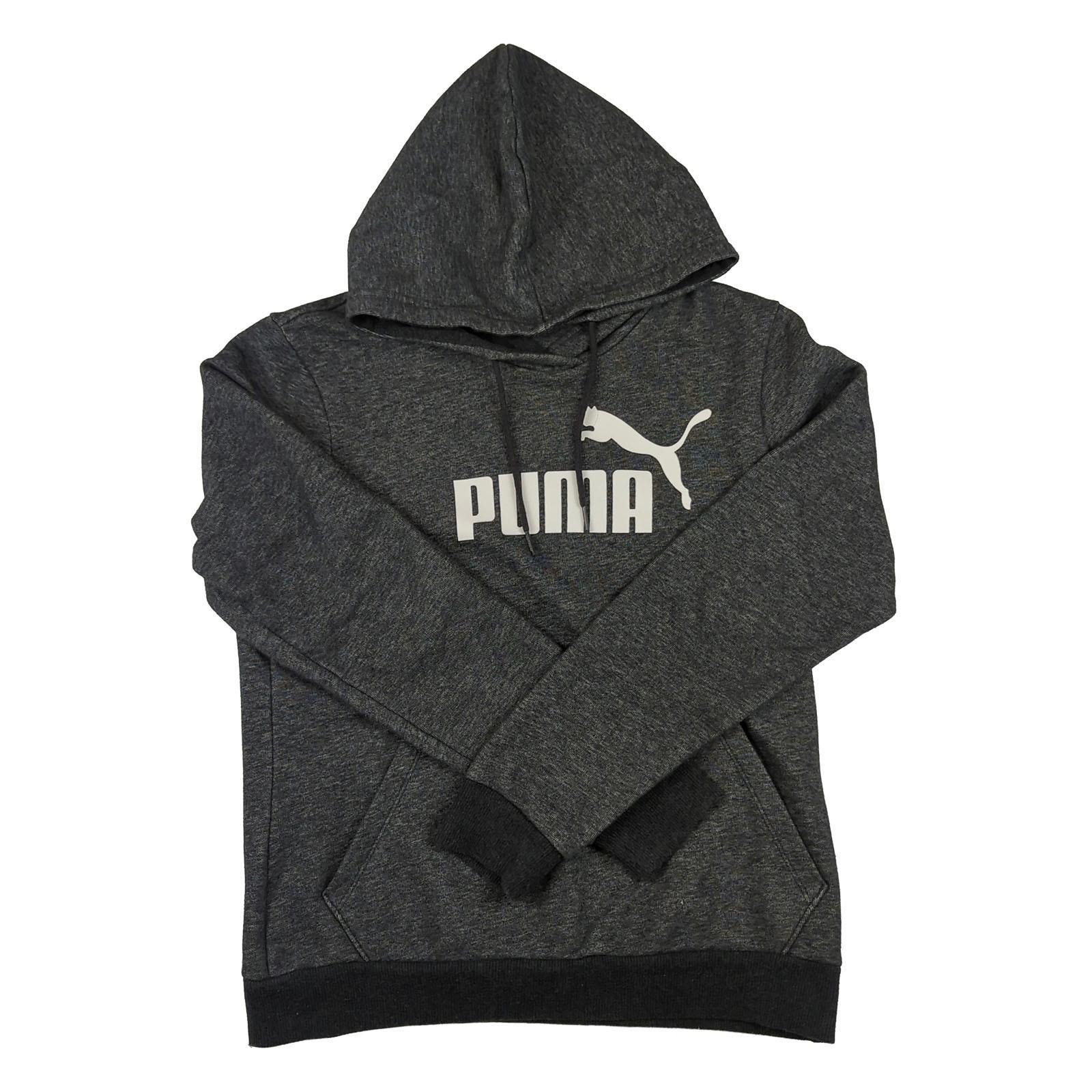 PUMA Puma Men’s Hoodie Dark Grey Pullover Size UK 12 • Sustainable Casual Wear Sweater & Hoodie RewearableUK
